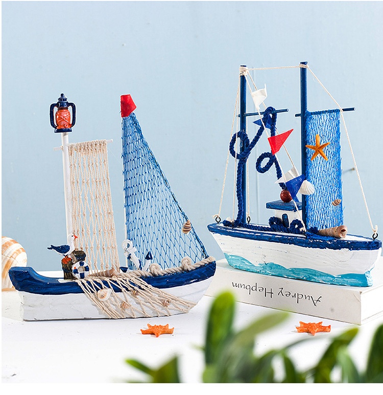 Wooden carving boat, gift sailboat