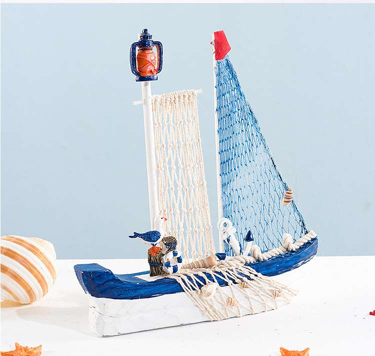 Wooden carving boat, gift sailboat