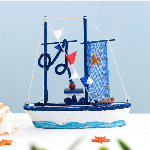Wooden carving boat, gift sailboat - Image 2