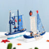 Wooden carving boat, gift sailboat