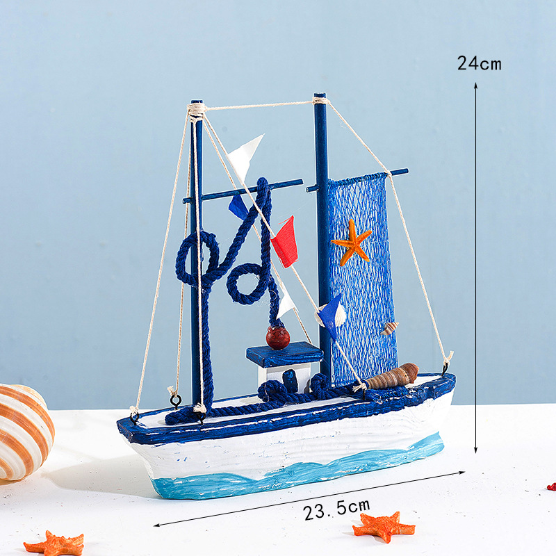 Wooden carving boat, gift sailboat - Image 4